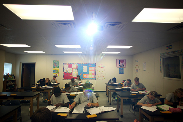 In many states, the battle over charters is largely between those who believe in regulating them and those who believe that’s the job of the free market. An eighth-grade class at Columbus Charter School is above. (Travis Dove for ProPublica)